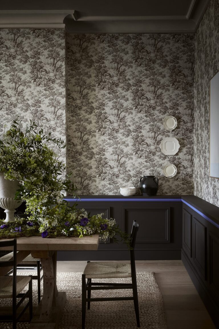 Carta da parati toile heritage in stile inglese